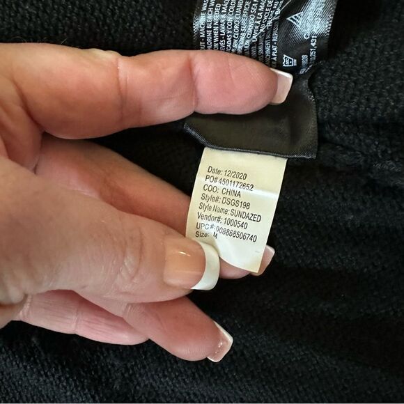 Skinnygirl Sundazed Open Front Oversized Cardigan w/ Pockets Black Sz Medium - Picture 13 of 13